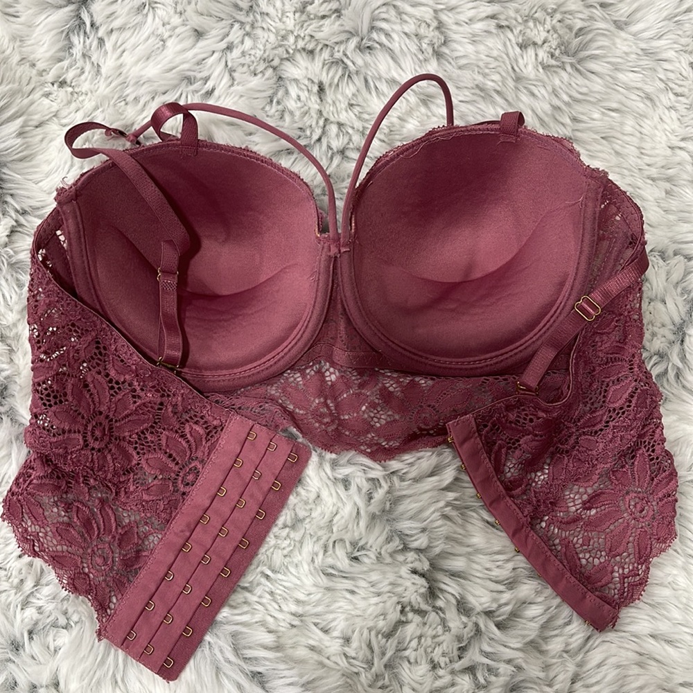 Body Frosting Pink Sexy Push up Bra Corset high waist 36D - Picture 5 of 5